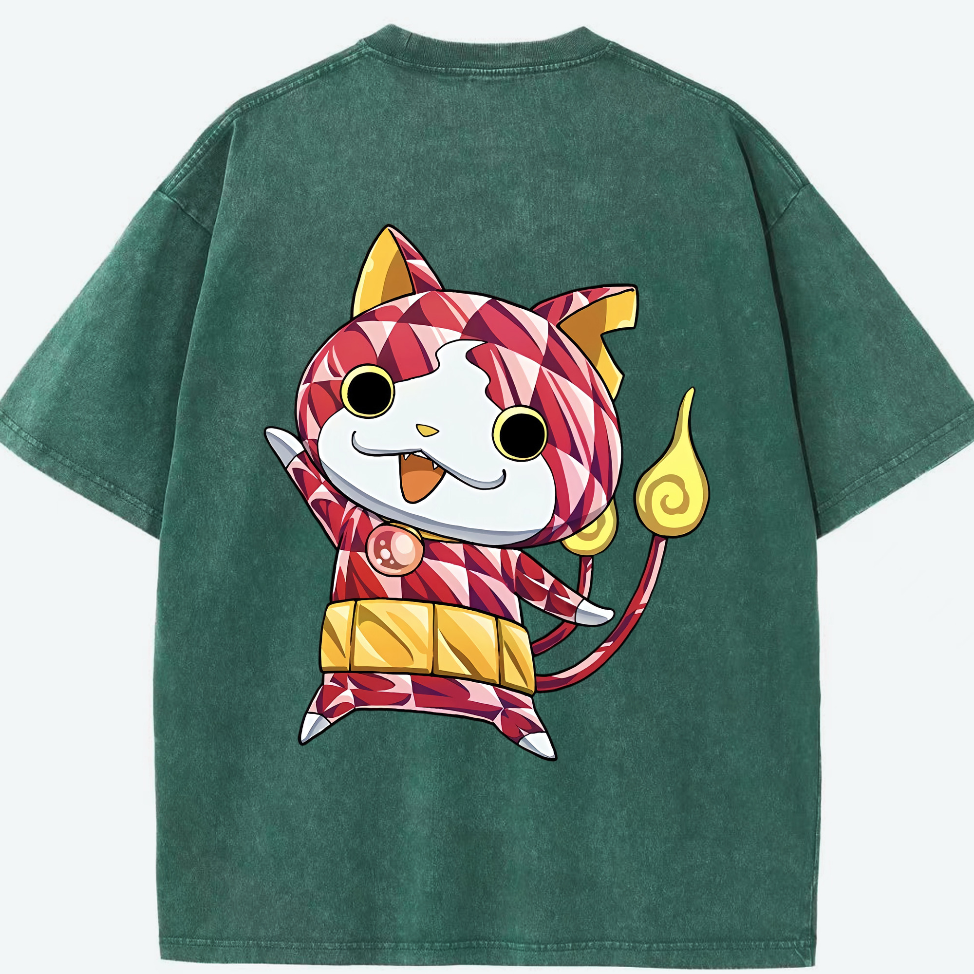（画像用） 妖怪ウォッチ Yo-kai Watch 綿100% ヴィンテージ風 半袖Tシャツ（背面プリント）